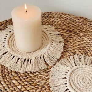 Set of 4 Macrame Coasters